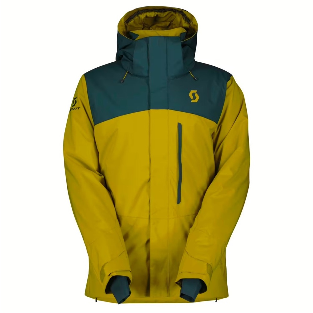 Mens Scott Ultimate Dryo 10 insulated ski jacket (XXL). Aruba Green/Green Meadow